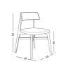 Silla Lesti Roble Tintado Tokio 03 (Pack de 4 sillas)