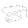 Mesa Decor 140X90 Extensible Roble White Coast